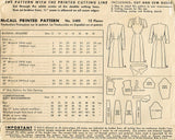 McCall 5488: 1940s Uncut Misses WWII Dinner Dress Sz 36 Bust Vintage Sewing Pattern