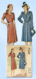 1940s Vintage McCall Sewing Pattern 5515 WWII Misses Shirtwaist Dress Sz 12 30B - Vintage4me2