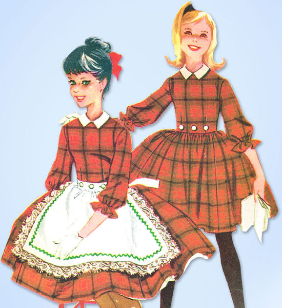 1960s Vintage McCalls Sewing Pattern 5537 Helen Lee Little Girls Dress Size 10