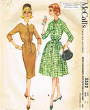 1960s Vintage McCalls Sewing Pattern 5552 Misses Shirtwaist Dress Sz 34 Bust