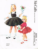 1960s Vintage McCalls Sewing Pattern 5573 Helen Lee Girls Dress & Jumper Size 3