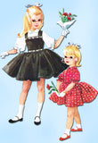 1960s Vintage McCalls Sewing Pattern 5573 Helen Lee Girls Dress & Jumper Size 3