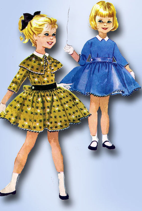 1960s Vintage McCalls Sewing Pattern 5576 Uncut Helen Lee Girls Dress Size 2