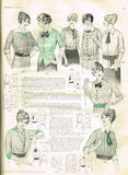 1910s Antique Ladies Shirtwaist 1913 McCall VTG Sewing Pattern 5578 Size 18 ORIG - Vintage4me2