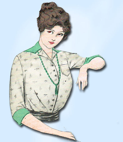 1910s Antique Ladies Shirtwaist 1913 McCall VTG Sewing Pattern 5578 Size 18 ORIG - Vintage4me2