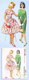 1960s Vintage McCalls Sewing Pattern 5604 Dress Size 9