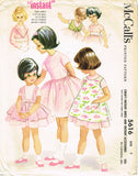 1960s Vintage McCalls Sewing Pattern 5616 Instant Toddler Girls Dress Sz 5