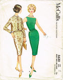 1960s Vintage McCalls Sewing Pattern 5630 Misses Sheath Dress & Jacket Size 34 B