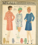 1920s Vintage McCall Sewing Pattern 5676 Uncut Toddler Girls Flapper Dress Sz 6 - Vintage4me2