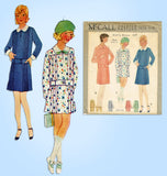 1920s Vintage McCall Sewing Pattern 5676 Uncut Toddler Girls Flapper Dress Sz 6 - Vintage4me2