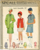 1920s Vintage McCall Sewing Pattern 5692 Uncut Toddler Girls Flapper Dress Sz 6 - Vintage4me2