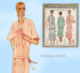McCall 5719: 1920s Plus Size Womens Flapper Dress 40 Bust Vintage Sewing Pattern