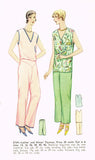 McCall 5724: 1930s Uncut Misses 2 Piece Pajamas Size 34 B Vintage Sewing Pattern -Vintage4me2