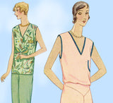 McCall 5724: 1930s Uncut Misses 2 Piece Pajamas Size 34 B Vintage Sewing Pattern -Vintage4me2
