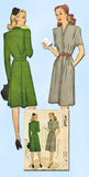 1940s Vintage McCall Sewing Pattern 5727 WWII Misses' Street Dress Size 16 34B - Vintage4me2
