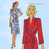 McCall 5737: 1940s WWII Plus Size Housecoat Size 46 Bust Vintage Sewing Pattern