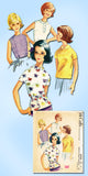 1960s Vintage McCall's Sewing Pattern 5753 Easy Sub Teen Girls Blouse Size 31 B