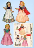 1930s Vintage McCall Pattern 579 Rare Snow White 25in Movie Star Doll Clothes