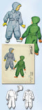 1940s Vintage McCall Sewing Pattern 5831 Uncut Toddler Snow Suit & Cap Size 2 - Vintage4me2