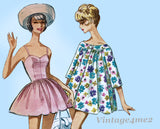 McCall 5906: 1960s Misses Bathing Suit & Beach Coat 32 B Vintage Sewing Pattern