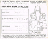 1940s Vintage McCall Sewing Pattern 5905 Uncut Boy's WWII Military Jacket Sz 8 - Vintage4me2