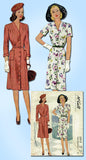 1940s Vintage McCall Sewing Pattern 5913 Plus Size Ladies Street Dress Size 44 B - Vintage4me2
