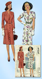 1940s Vintage McCall Sewing Pattern 5913 Plus Size Ladies Street Dress Size 44 B - Vintage4me2