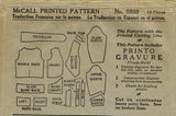 McCall 5959: 1930s Uncut Misses Blouse Gr8 Lines Sz 34 B Vintage Sewing Pattern