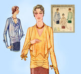 McCall 5959: 1930s Uncut Misses Blouse Gr8 Lines Sz 34 B Vintage Sewing Pattern - Vintage4me2