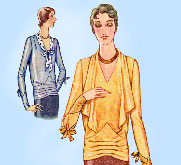 McCall 5959: 1930s Uncut Misses Blouse Gr8 Lines Sz 34 B Vintage Sewing Pattern - Vintage4me2