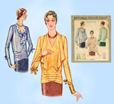 McCall 5959: 1930s Uncut Misses Blouse Gr8 Lines Sz 34 B Vintage Sewing Pattern - Vintage4me2