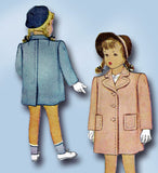 1940s Vintage McCall Sewing Pattern 5971 WWII Toddler Girls Coat Size 4 23 Bust - Vintage4me2