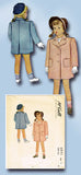 1940s Vintage McCall Sewing Pattern 5971 WWII Toddler Girls Coat Size 4 23 Bust - Vintage4me2