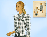 McCall 5998: 1940s Uncut Misses WWII Blouse Size 38 Bust Vintage Sewing Pattern