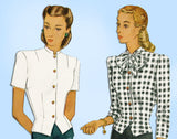 McCall 5998: 1940s Uncut Misses WWII Blouse Size 38 Bust Vintage Sewing Pattern