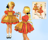1960s Vintage McCall's Sewing Pattern 6024 Toddler Girls Helen Lee Dress Size 6
