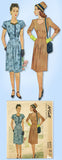 1940s Vintage McCall Sewing Pattern 6053 Misses WWII Afternoon Dress Size 34 B