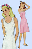 1940s Original Vintage McCall Pattern 6082 Little Girls Princess Cut Slip Sz 12