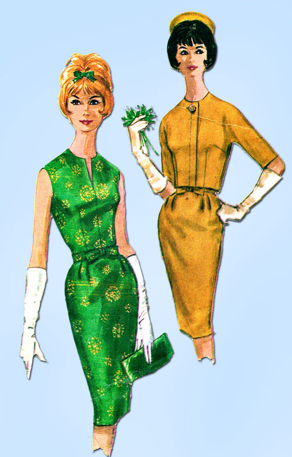 1960s Vintage McCalls Sewing Pattern 6086 Misses Cocktail Dress & Jacket Sz 34 B - Vintage4me2