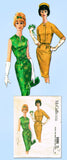 1960s Vintage McCalls Sewing Pattern 6086 Misses Cocktail Dress & Jacket Sz 34 B - Vintage4me2