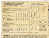 1940s Vintage McCall Sewing Pattern 6100 WWII Misses Shirtwaist Dress Size 34 B