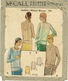 McCall 6103: 1930s Misses Sporty Flapper Blouse Size 34 B Vintage Sewing Pattern - Vintage4me2
