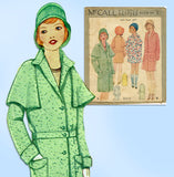 McCall 6104: 1930s Uncut Little Girls Flapper Coat Size 6 Vintage Sewing Pattern