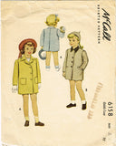 1940s Vintage McCall Sewing Pattern 6158 WWII Toddler Girls Coat Size 2 21 Bust - Vintage4me2