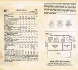 1960s Orig Vintage McCalls Sewing Pattern 6171 Easy Toddler Girls Dress Size 2