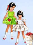 1960s Orig Vintage McCalls Sewing Pattern 6171 Easy Toddler Girls Dress Size 2