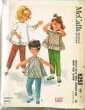 1960s McCalls Sewing Pattern 6253 Helen Lee Toddler Girls Play Clothes Size 6