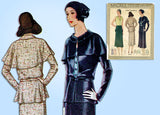 1930s Vintage McCall Sewing Pattern 6271 Uncut Misses 3 Piece Dress Size 32 Bust - Vintage4me2