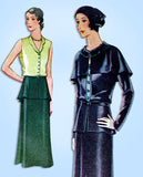 1930s Vintage McCall Sewing Pattern 6271 Uncut Misses 3 Piece Dress Size 32 Bust - Vintage4me2