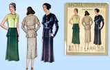 1930s Vintage McCall Sewing Pattern 6271 Uncut Misses 3 Piece Dress Size 32 Bust - Vintage4me2